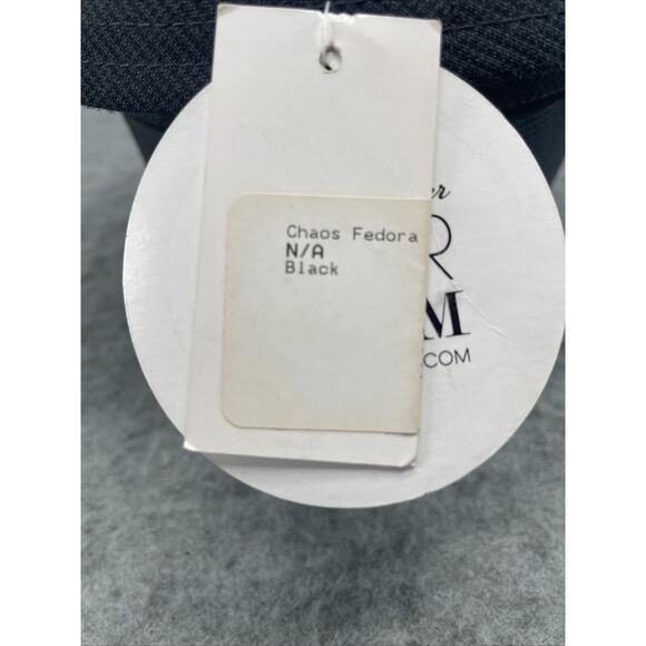 VTG Y2k Peter Grimm Men's Sz S/M Chaos Fedora Hat Black/Charcoal NEW True Charac - Picture 6 of 10